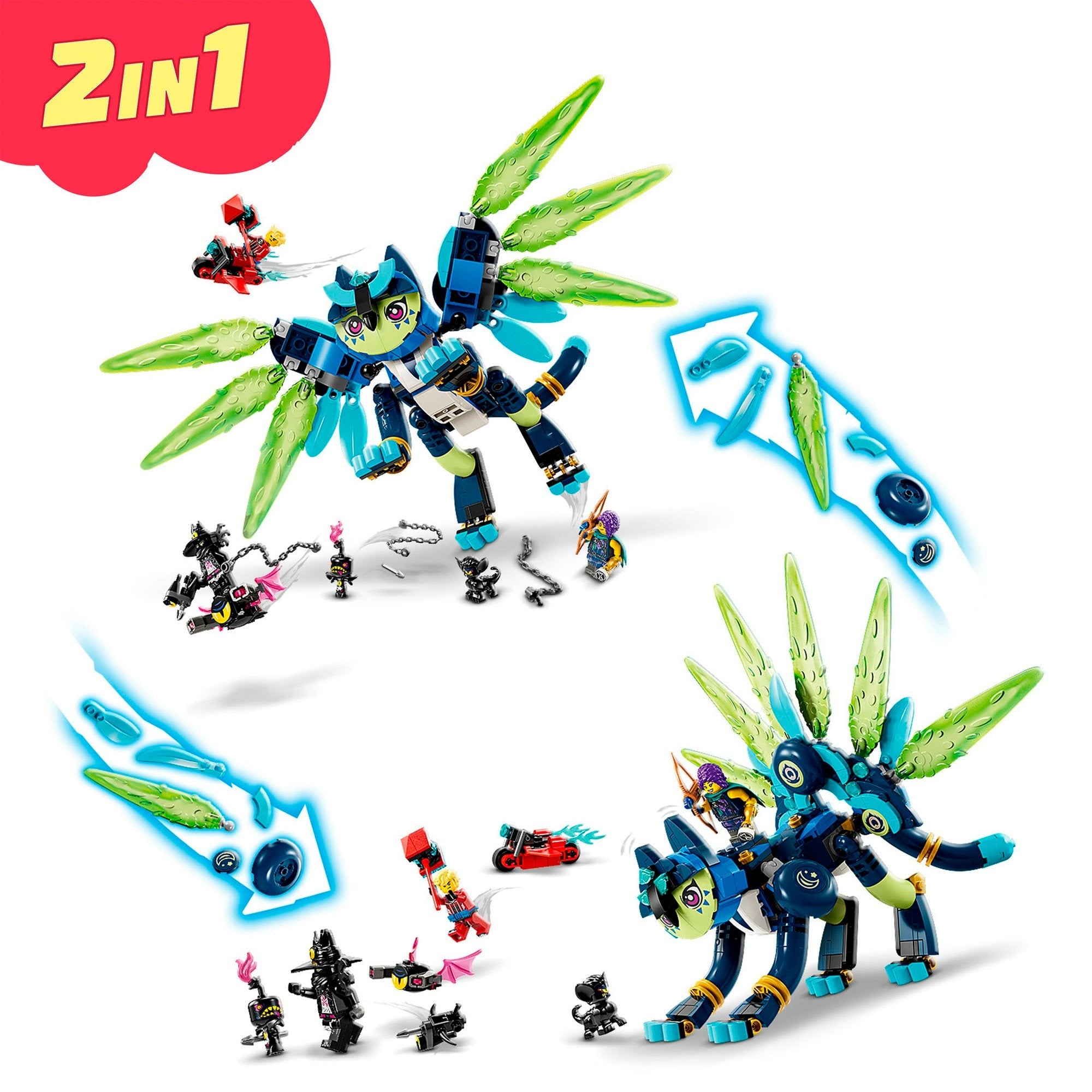 Lego dreamzzz - zoey en zian de kattenuil constructiespeelgoed (71476)