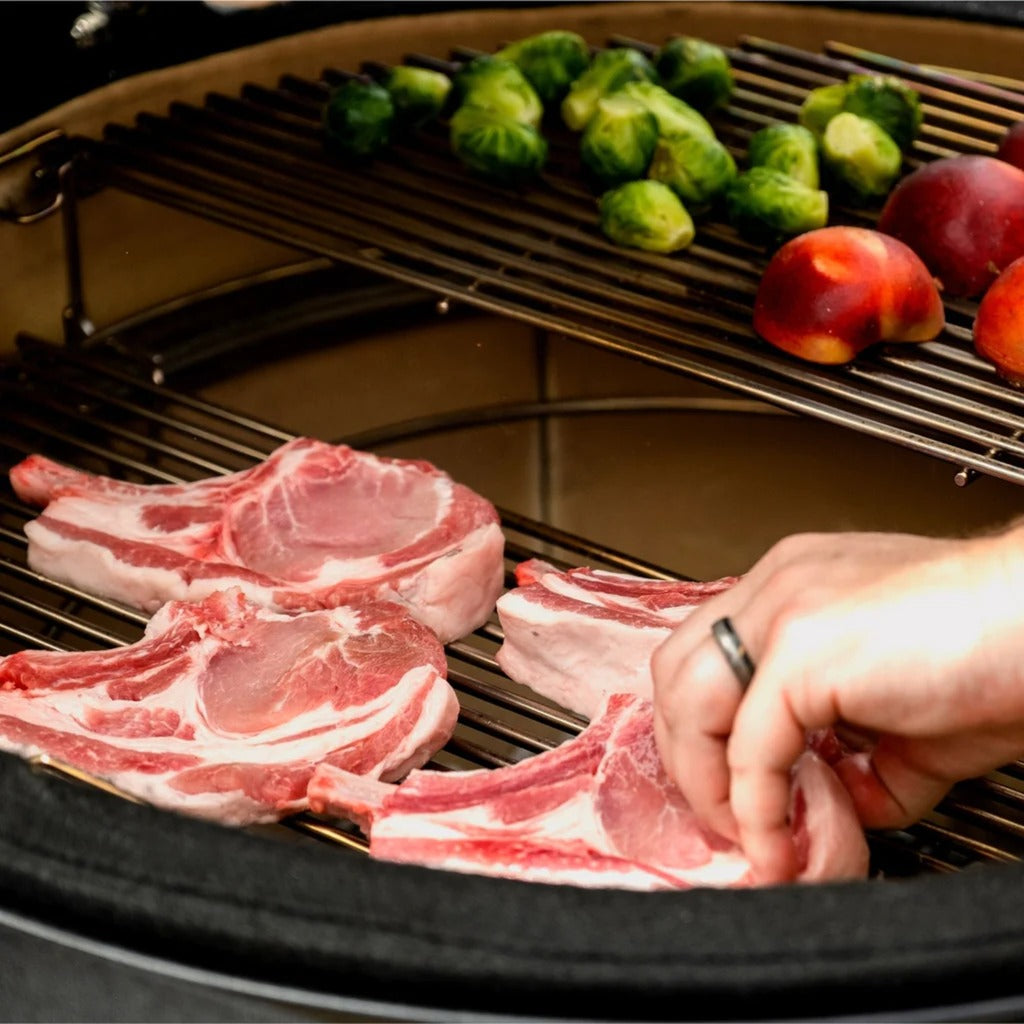 Kamado joe big joe i houtskoolbarbecue (rood zwart, ø 61cm)
