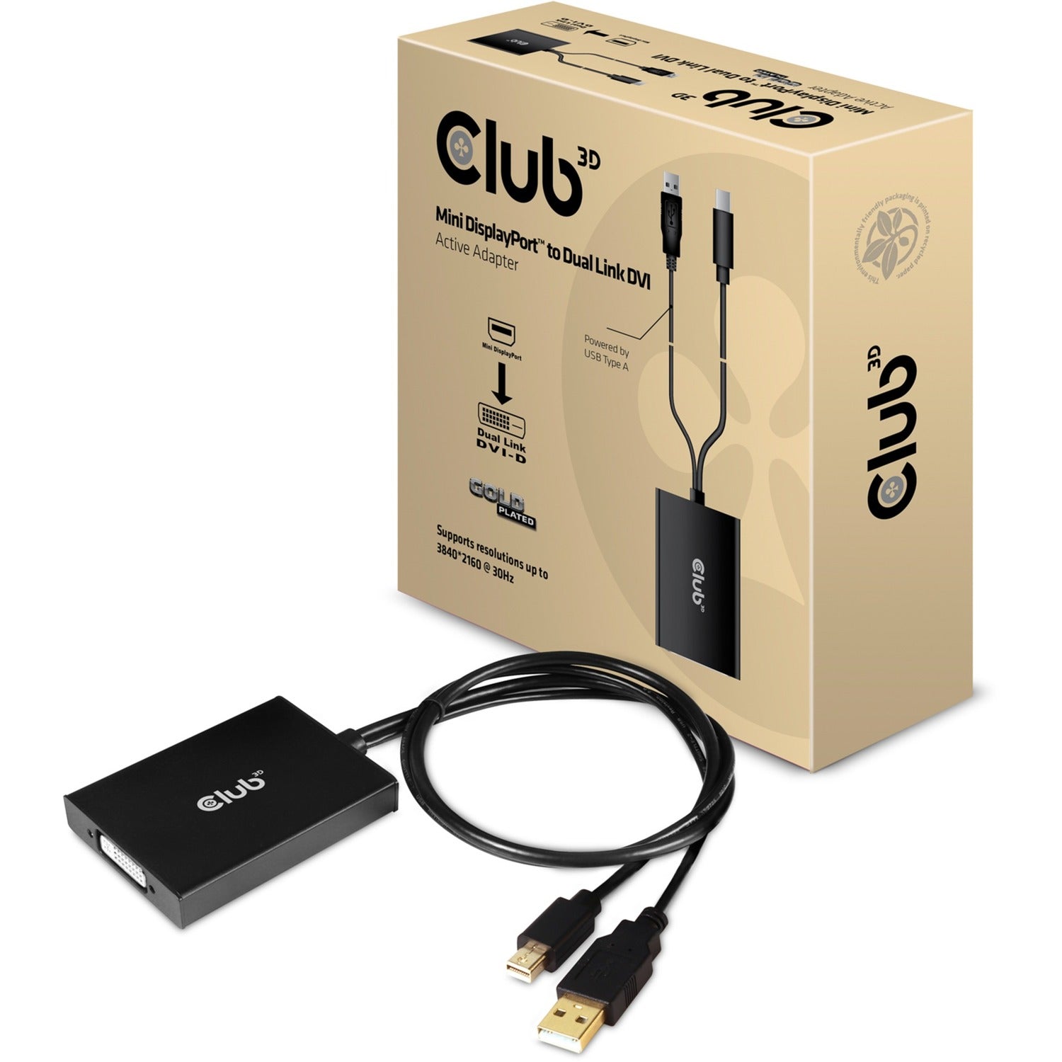 Club 3D Club 3D Mini DisplayPort 1.2 > Dual Link DVI-D