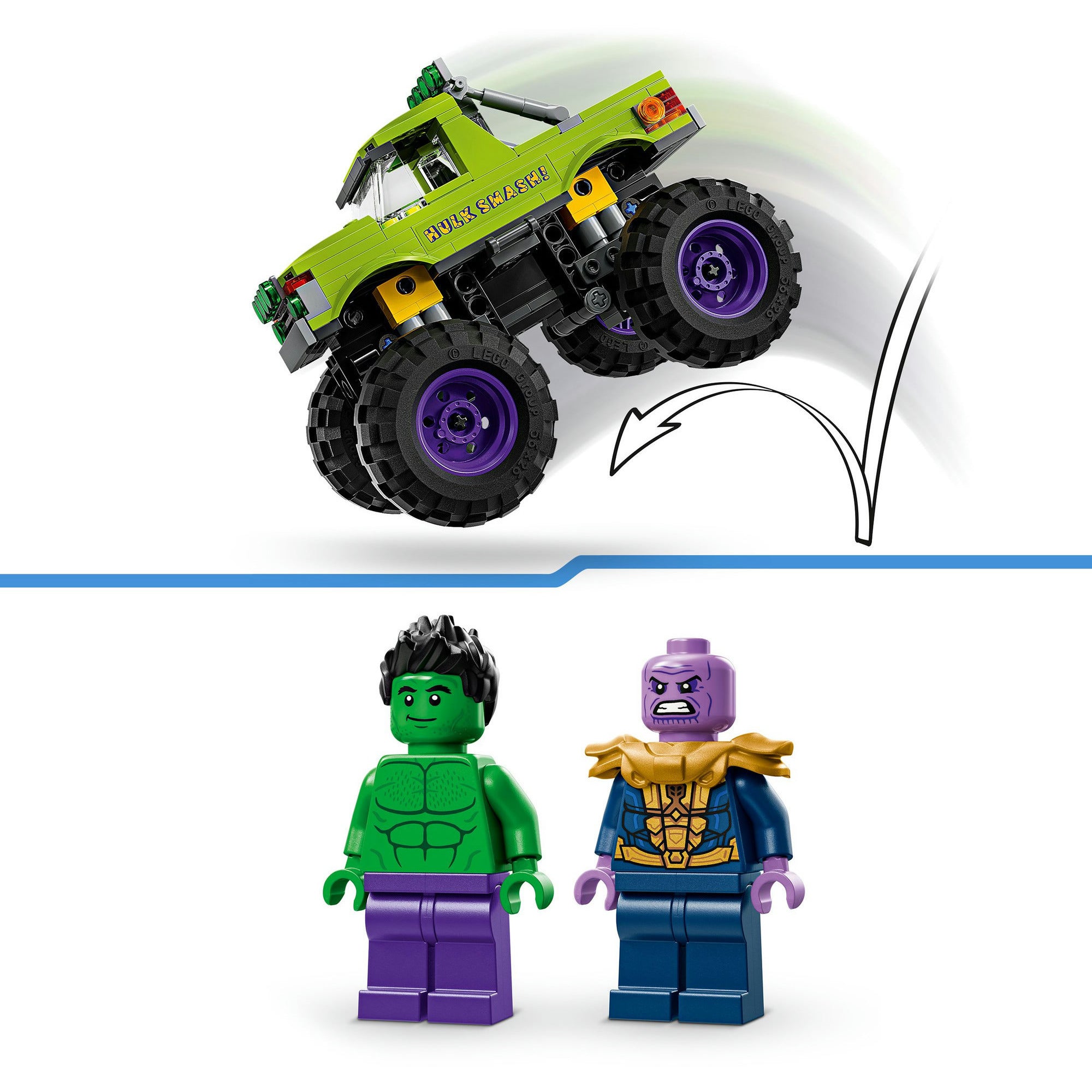 Lego 76312 superhelden marvel de hulk truck vs. thanos