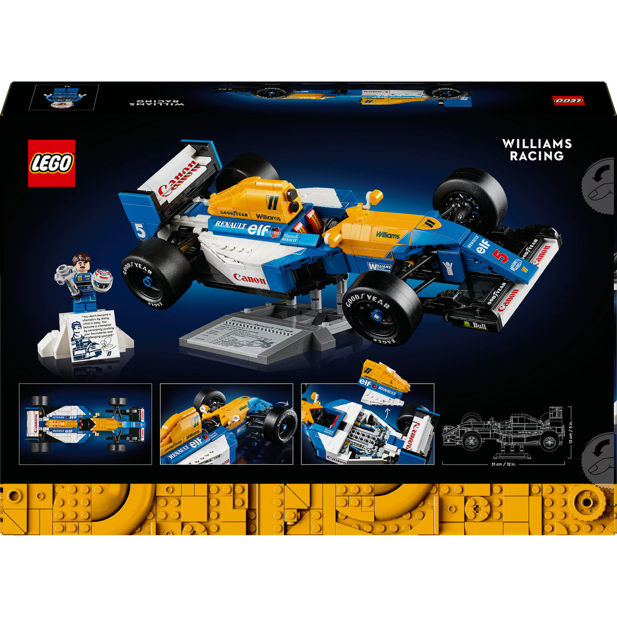 Lego icons williams racing fw14b en nigel mansell formule 1 auto - 10353