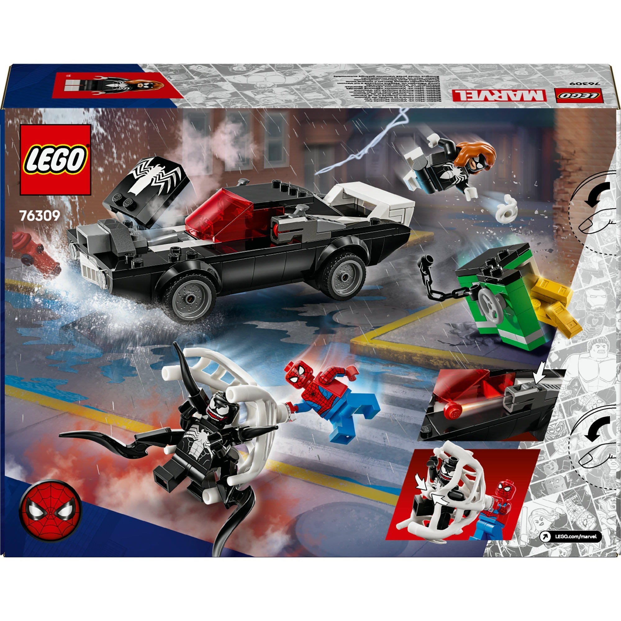 Lego superhelden 76309 spider-man vs. venoms klassieke auto