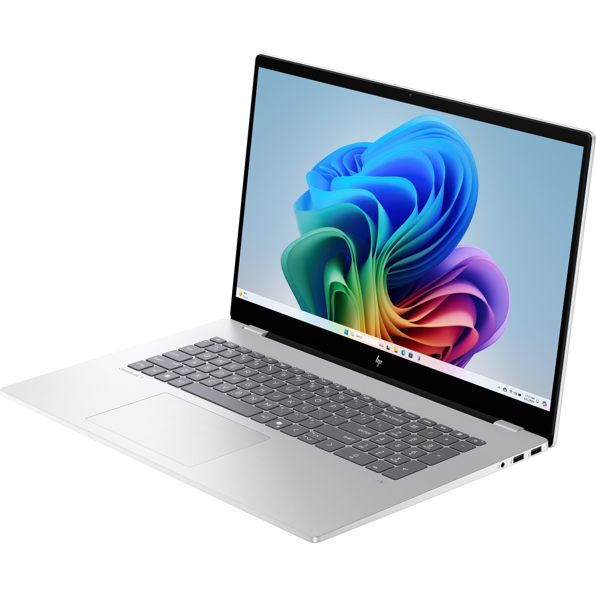 Hp omnibook 7 ngai 17-dc0050nd 17.3 copilot+ laptop (zilver | core ultra 5 226v | intel arc 130v | 16 gb | 512 gb ssd | touch)