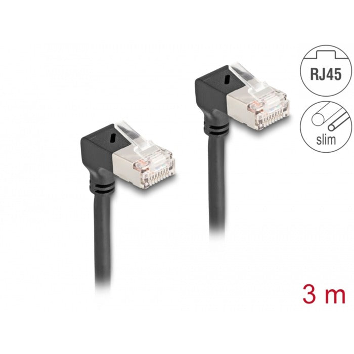 DeLOCK DeLOCK RJ45 Netwerkkabel Cat.6A S FTP Slim 90° naar beneden