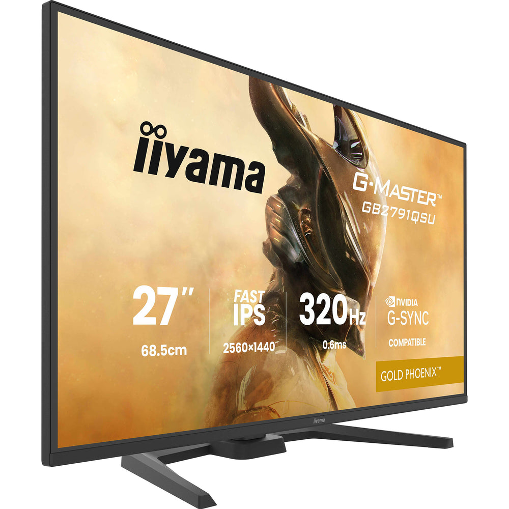 Iiyama g-master gold phoenix gb2791qsu-b1 27 gaming monitor (zwart (mat), 320 hz, hdmi, displayport, usb, audio)
