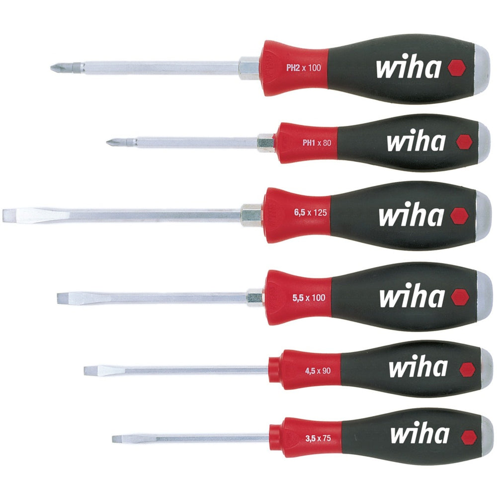 Wiha schroevendraaierset softfinish 21250 (zwart rood)