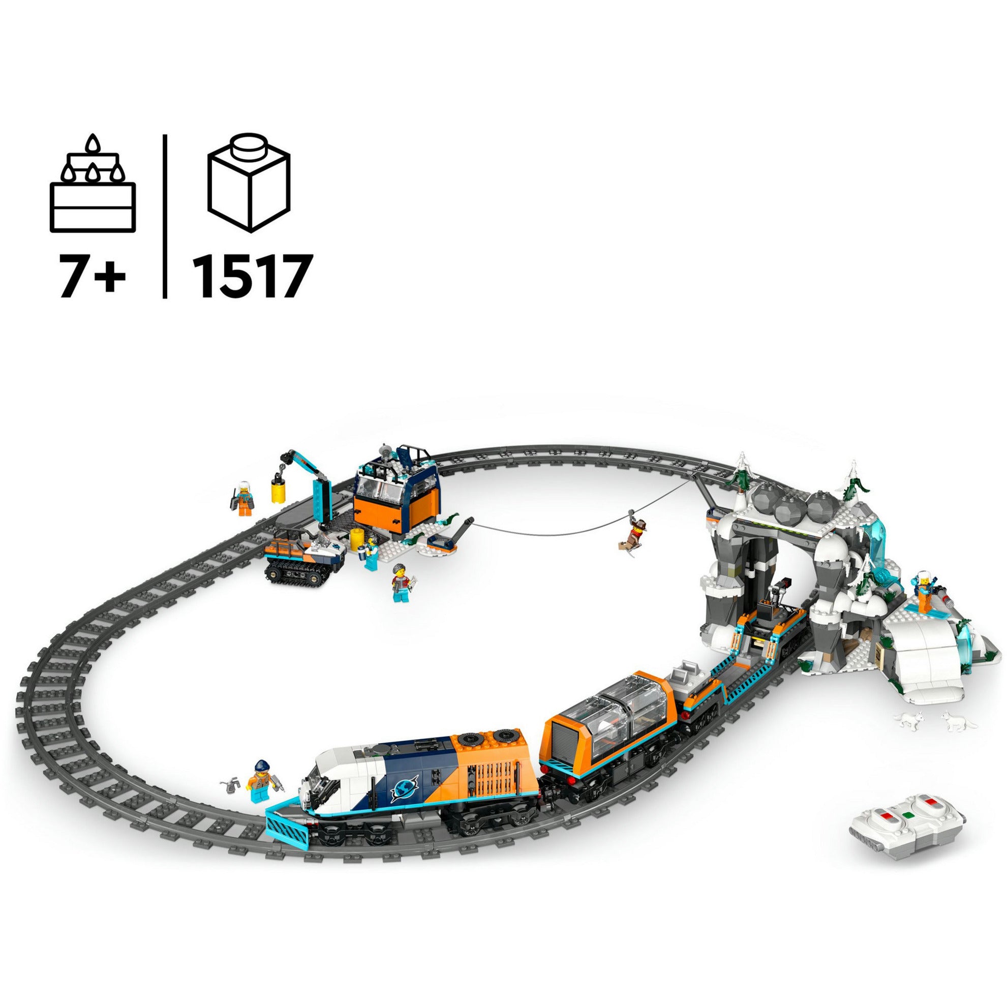 Lego 60470 stadstreinen onderzoekstrein op de noordpool