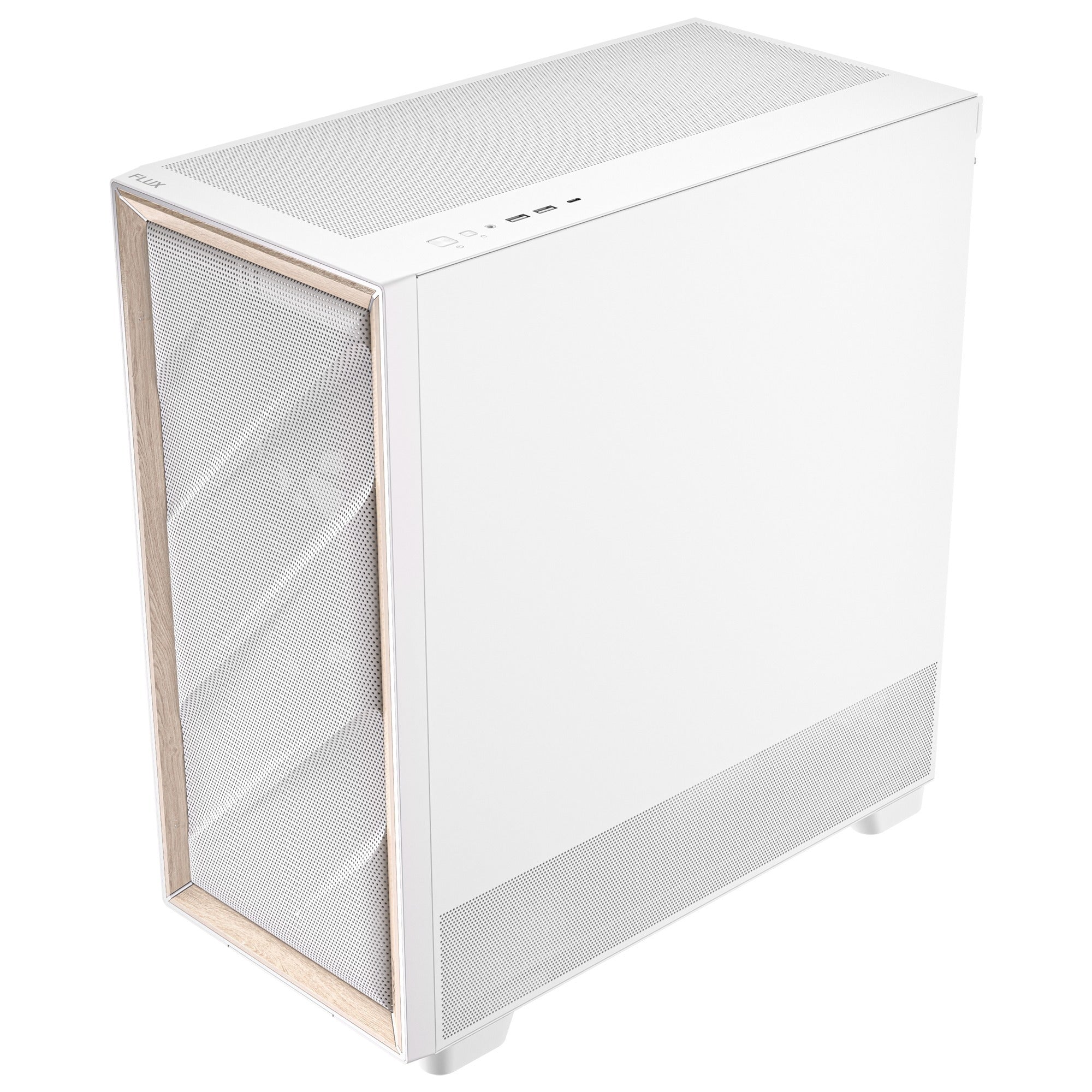 Antec flux midi tower behuizing (wit | 2x usb-a | 1x usb-c | tempered glass)