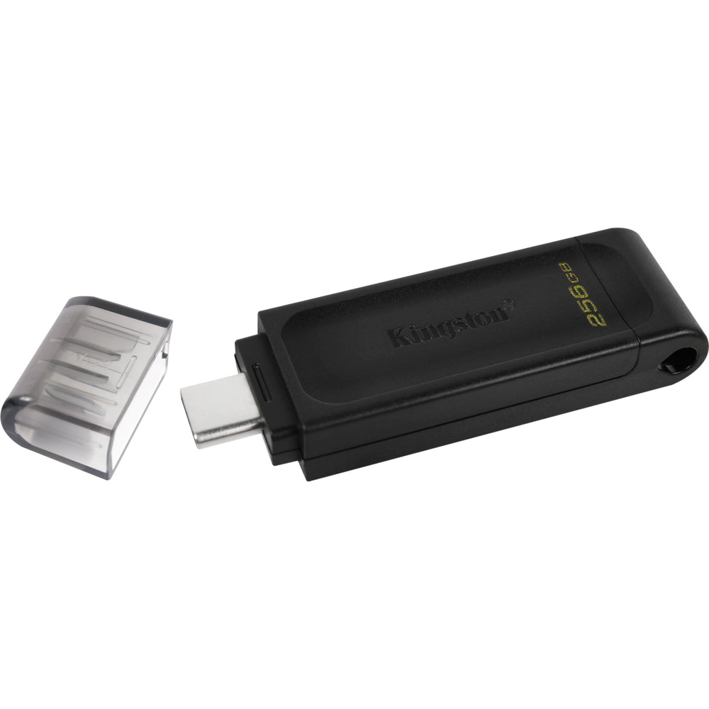 Kingston datatraveler 70 256 gb usb-stick (zwart, dt70 256gb, usb-c 3.2 gen 1)