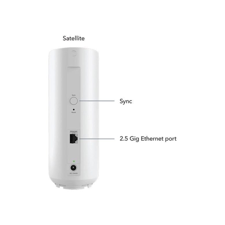 Netgear orbi 370 serie dual-band wifi 7-mazig uitbreidingssatelliet mesh router (wit)