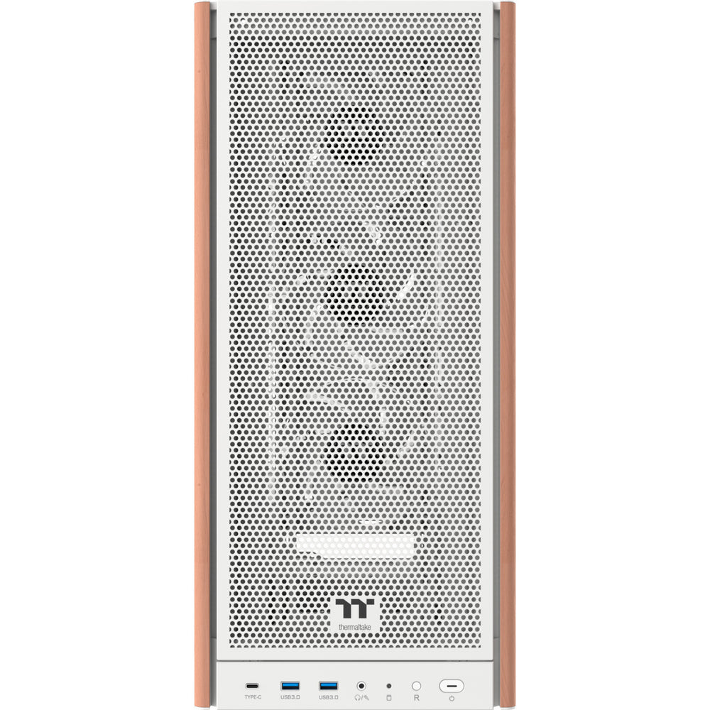 Thermaltake s370 ws snow midi tower behuizing (wit | 2x usb-a | 1x usb-c | tempered glass)