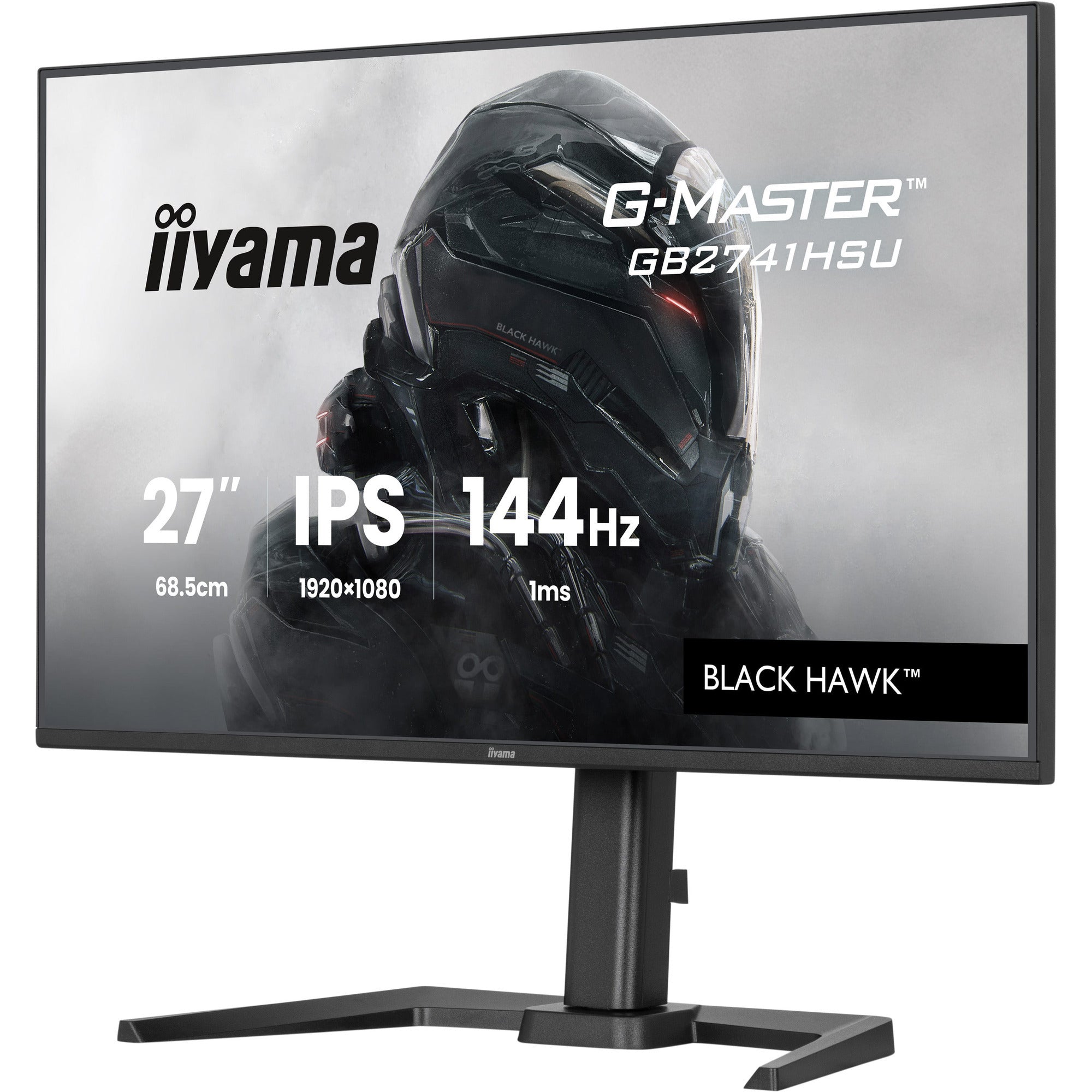 Iiyama g-master black hawk gb2741hsu-b1 27 gaming monitor (zwart, hdmi, displayport, 2x usb-a, usb-b, 144 hz)