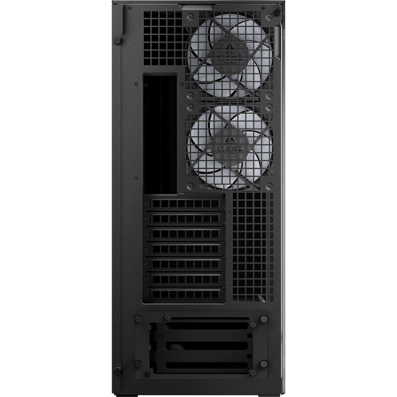 Arctic xtender midi tower behuizing (zwart (mat) | 2x usb-a | 1x usb-c | rgb | tempered glass)