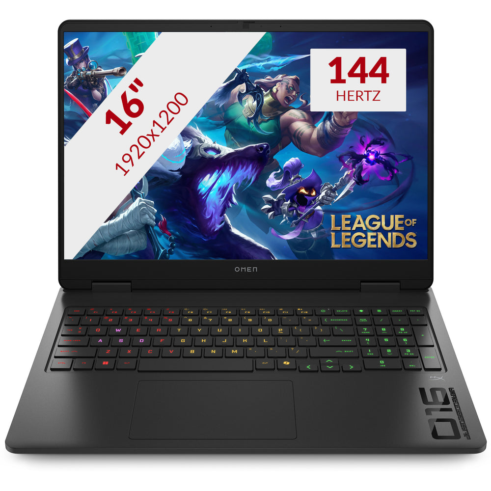 Omen 16-ap0005nd (ck3b5ea) 16 gaming laptop (zwart | ryzen ai 7 350 | rtx 5060 | 16 gb | 1 tb ssd)