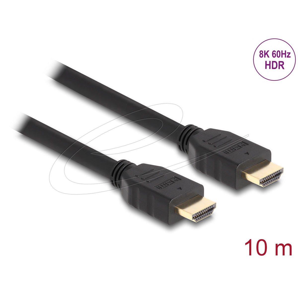 Delock high speed hdmi cable 48 gbps 8k 60 hz, 10 meter kabel (zwart)