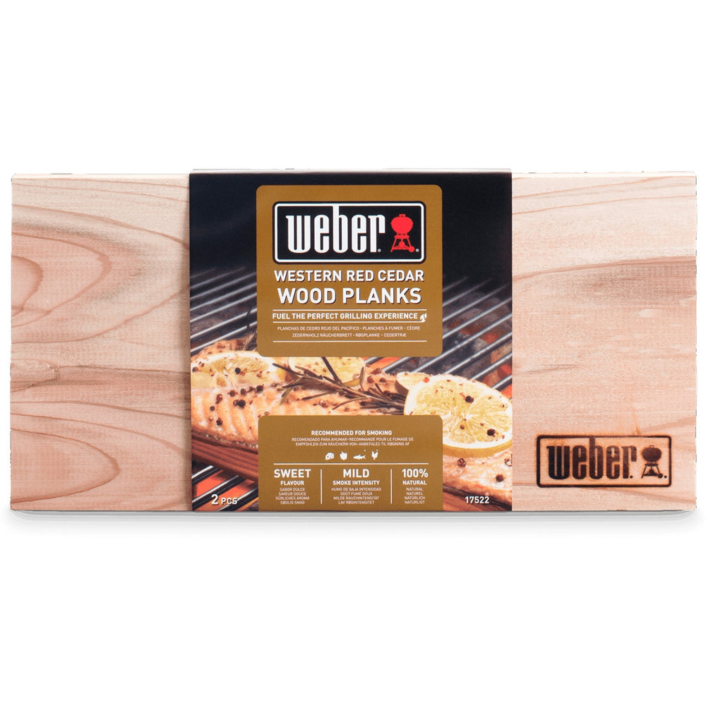 Weber western red cedar houten planken - klein aromahout (2 stuks, 15 x 30 cm)
