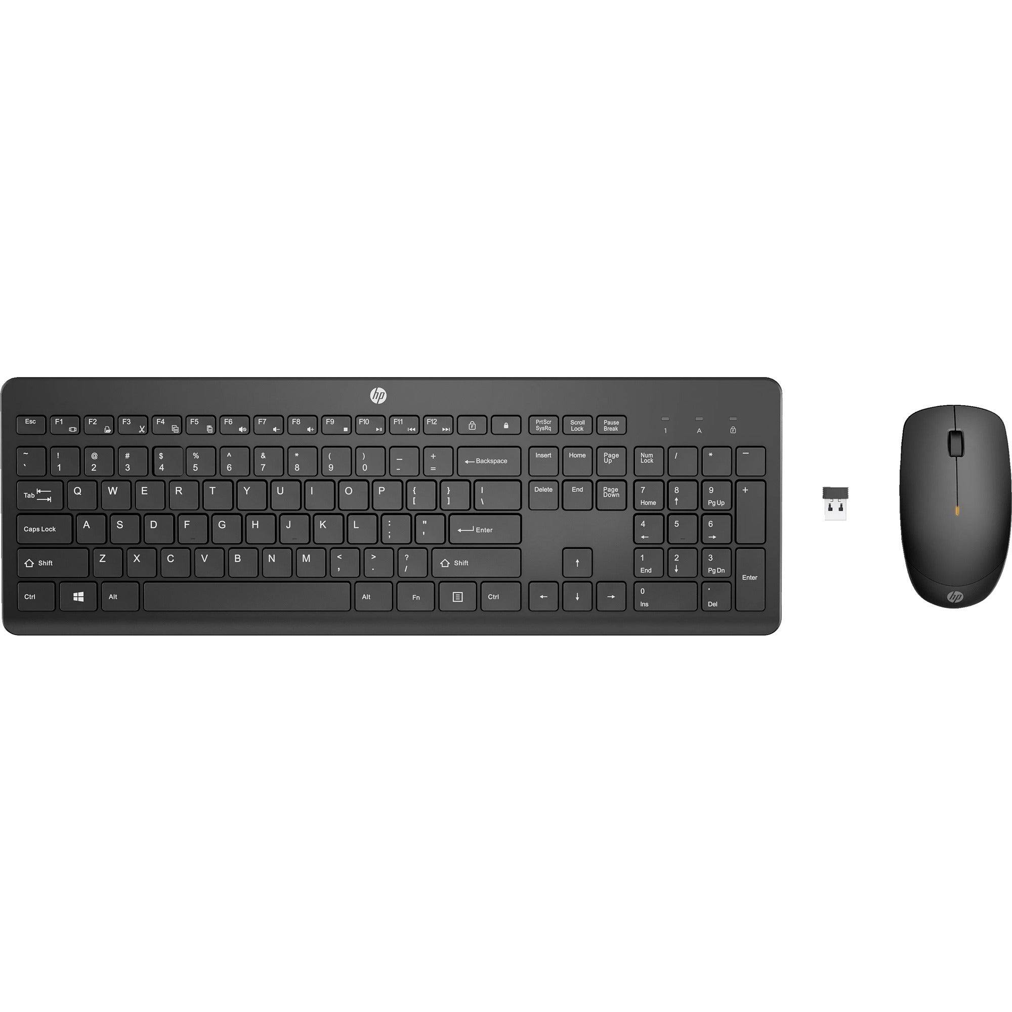 Hp 235 draadloze muis en toetsenbordcombo, desktopset (zwart, be lay-out, plunger)