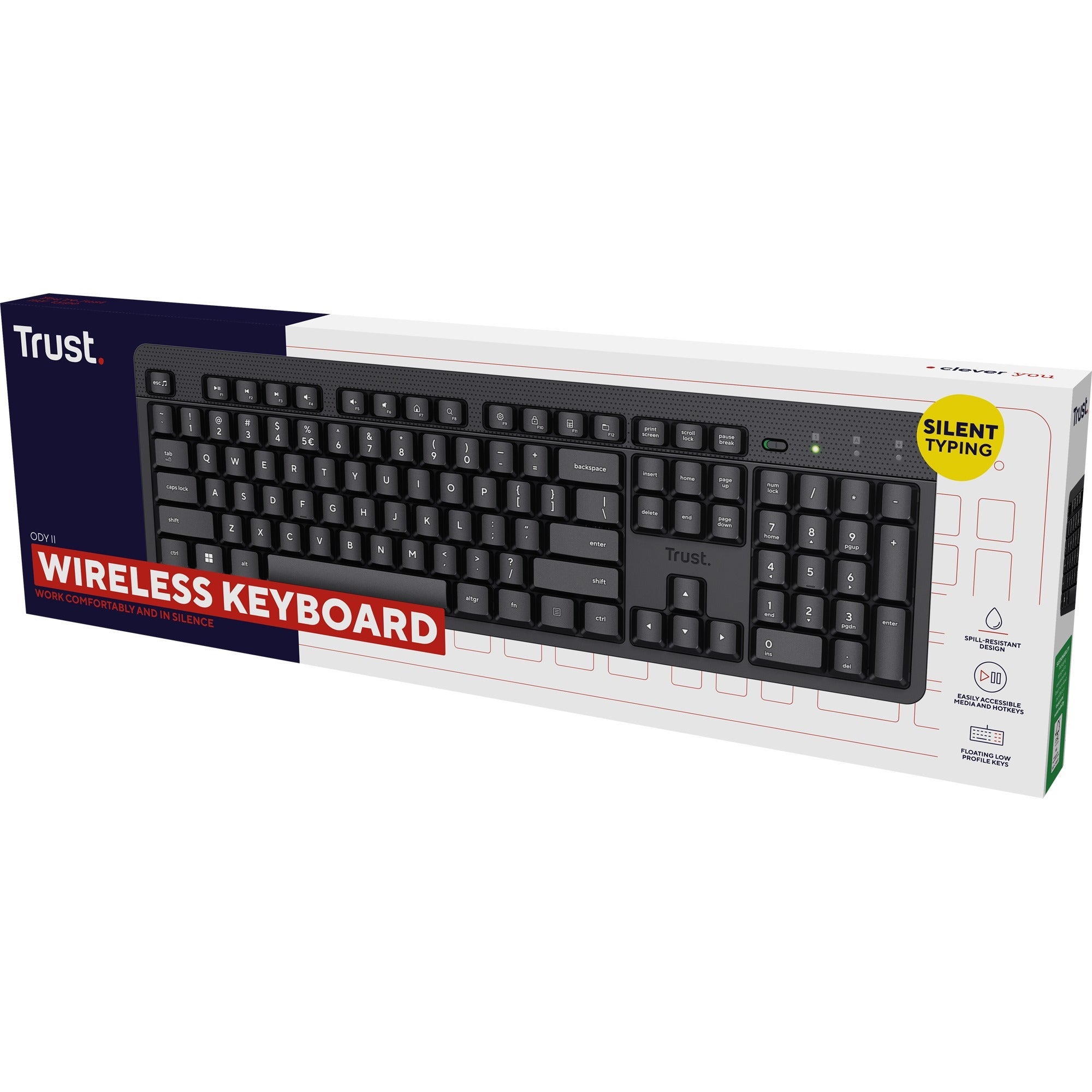 Trust Trust Ody II Stil Draadloos Toetsenbord