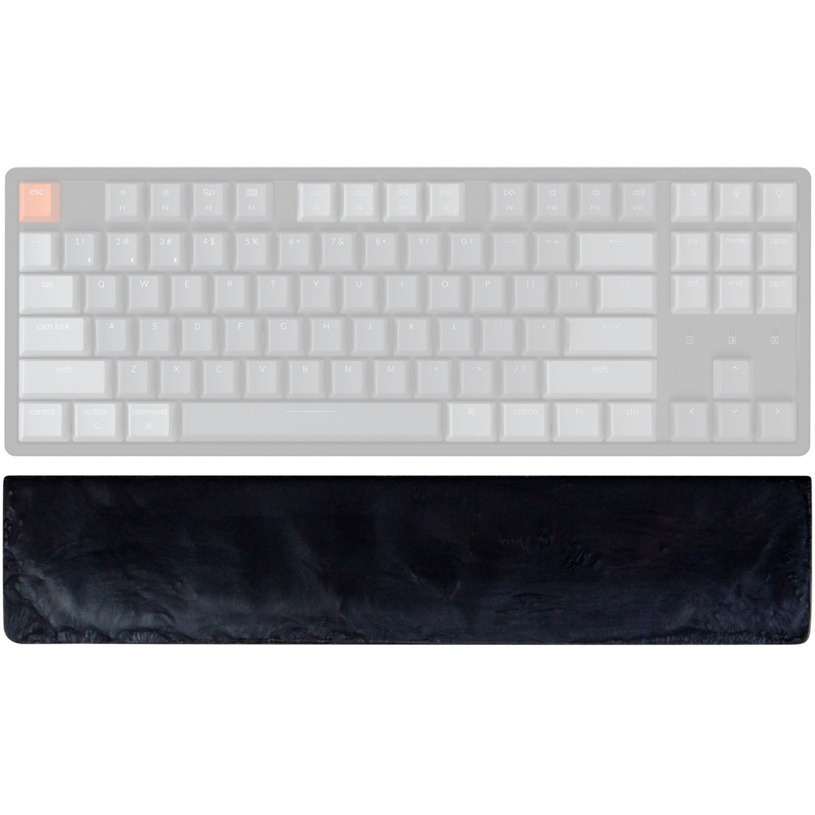 Keychron k8 c1 resin palm rest polssteun (zwart, tkl)