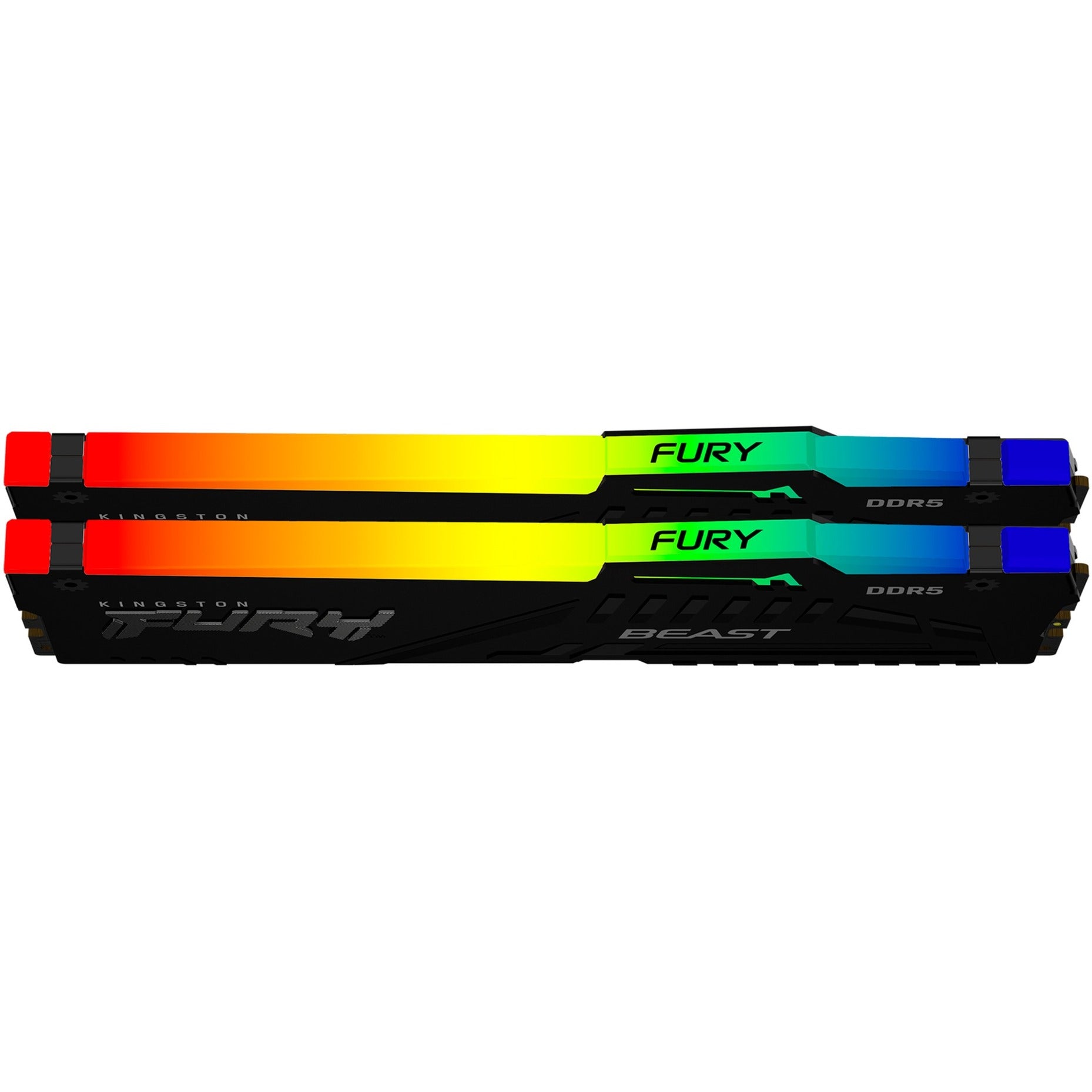 Kingston fury beast rgb 64 gb ddr5-6000 (2x 32 gb) werkgeheugen (zwart, kf560c36bbeak2-64, expo)