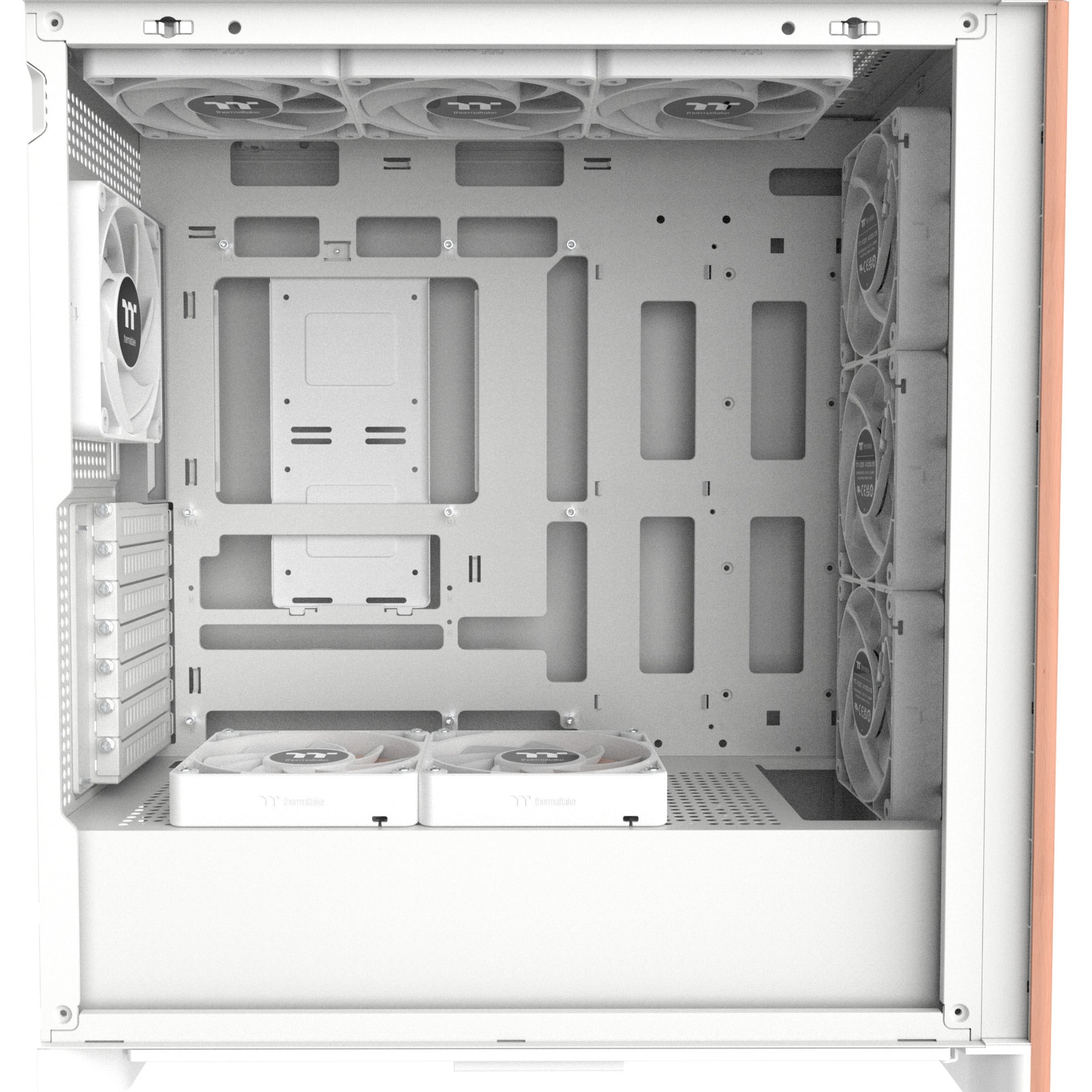 Thermaltake s370 ws snow midi tower behuizing (wit | 2x usb-a | 1x usb-c | tempered glass)