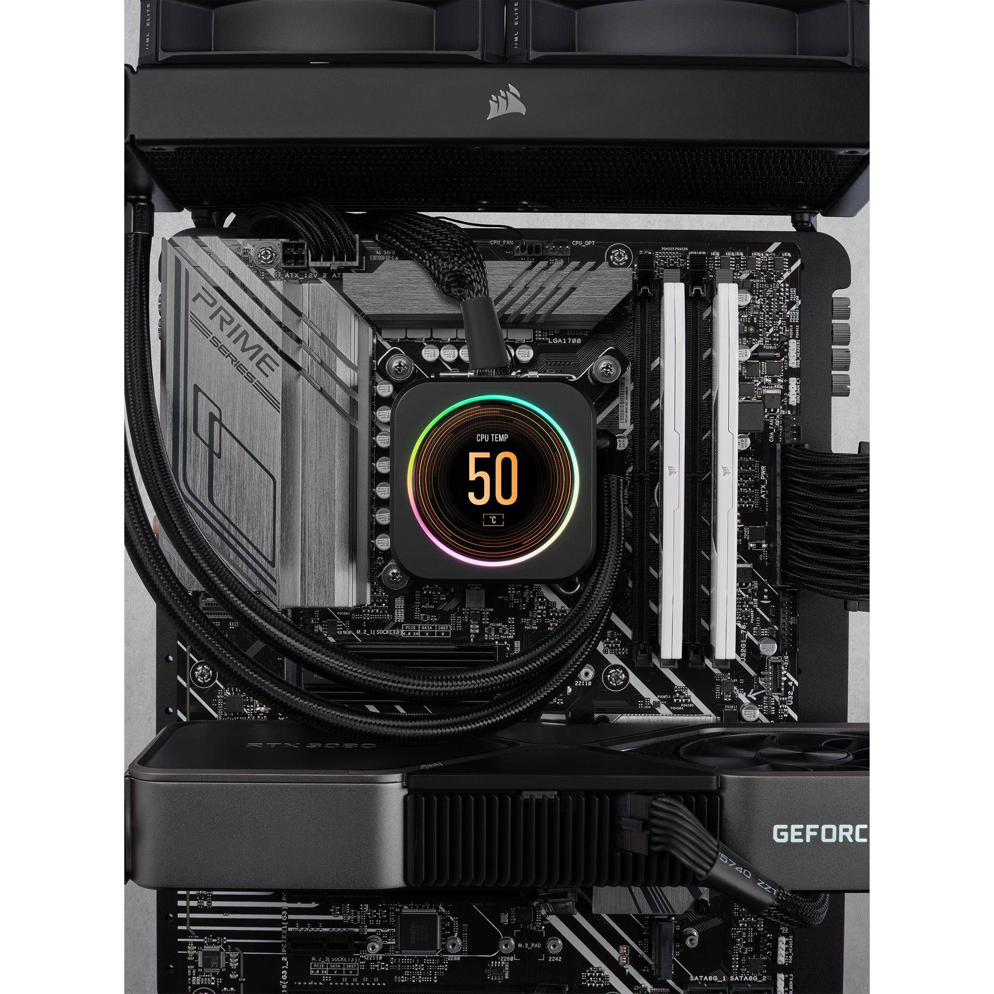 Corsair vengeance rgb 32 gb ddr5-6000 (2x 16 gb) werkgeheugen (zwart, cmh32gx5m2d6000z38, xmp, expo)