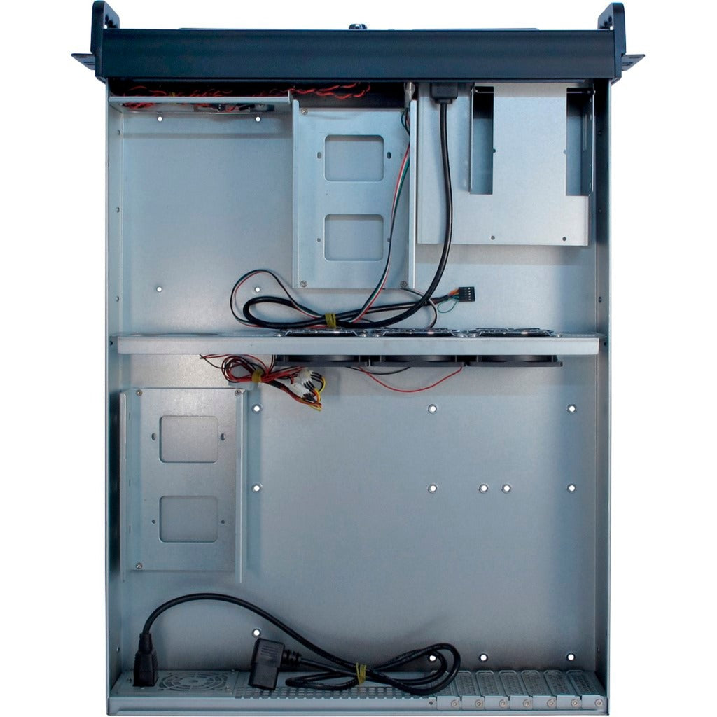 Inter-tech 2u-2098-sl rack behuizing (zwart | 2x usb-a)