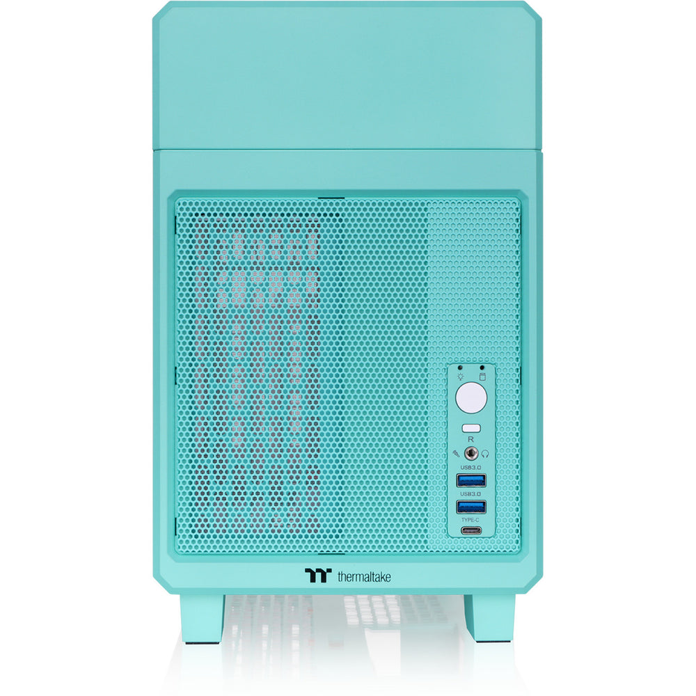 Thermaltake tr100 mint strawberry mini tower behuizing (mint bes | 2x usb-a | 1x usb-c)