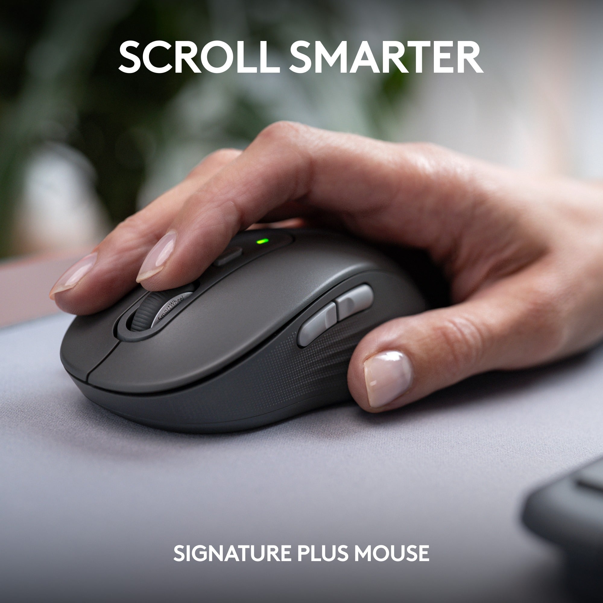 Logitech mk950 signature slim draadloze desktopset (grafiet, us-international lay-out (qwerty), 400 - 4000 dpi)