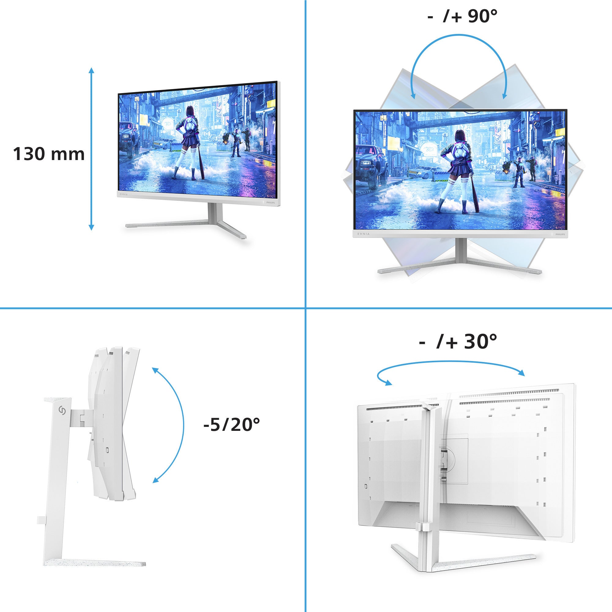 Philips evnia 27m2n5201p 27 gaming monitor (wit, 2x hdmi, 1x displayport, 260 hz (oc))