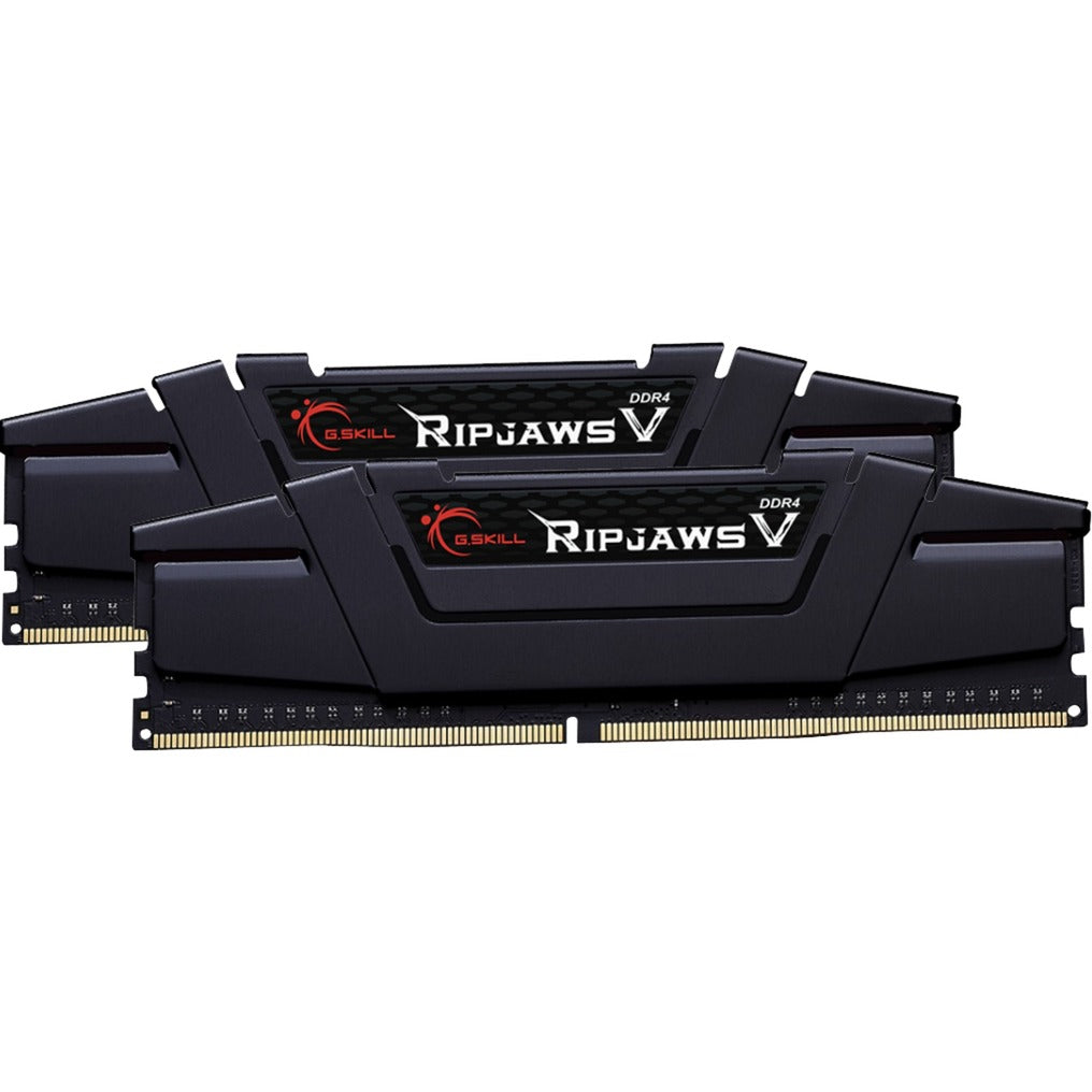 G.skill 32 gb ddr4-3200 (2x 16 gb) kit werkgeheugen (zwart, f4-3200c16d-32gvk, ripjaws v, xmp)