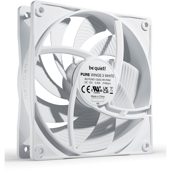be quiet! Pure Wings 3 PWM high-speed case fan (white, 120 x 120 x 25 mm)
