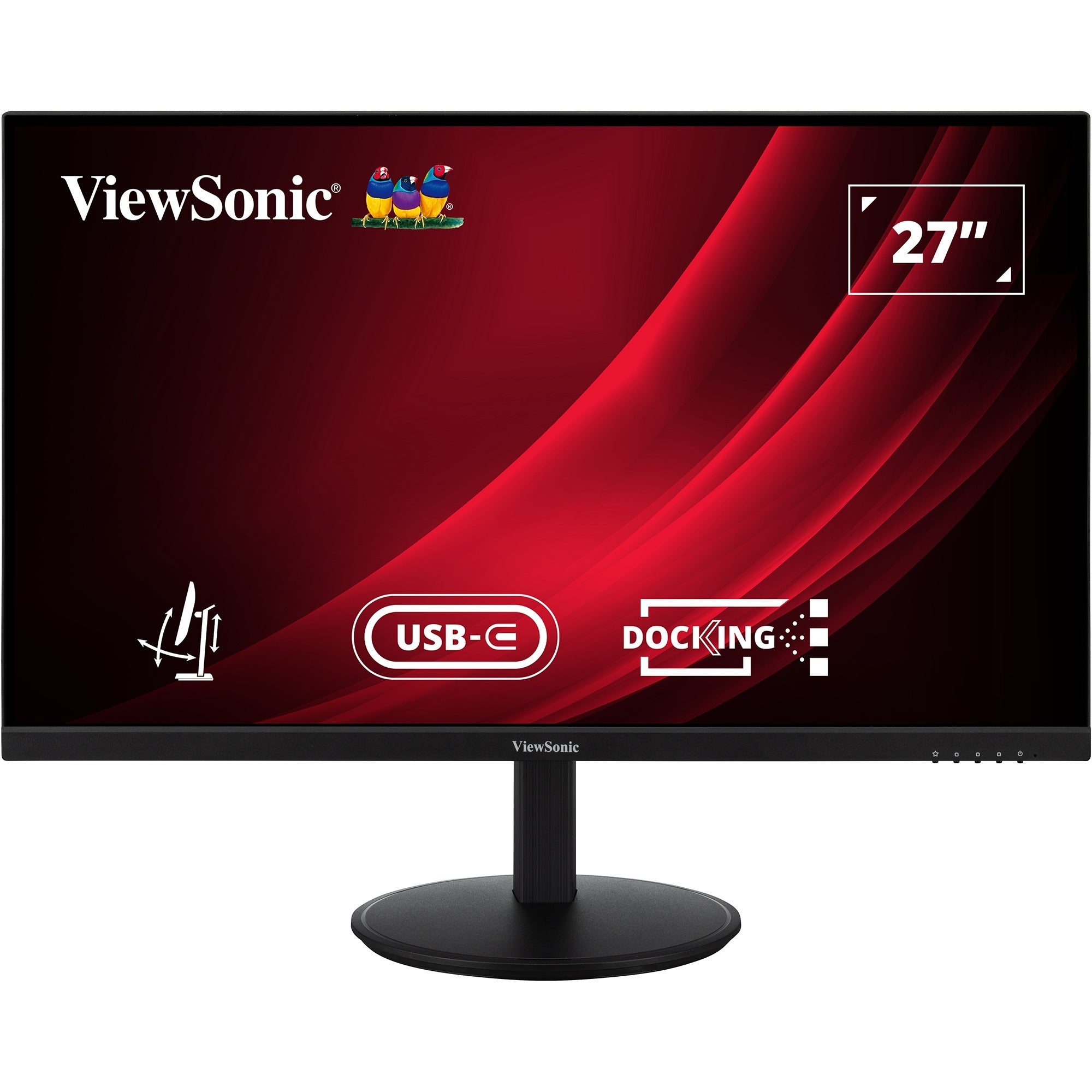Viewsonic vg2709u-2k dockingmonitor met dubbele luidsprekers en daisy chain 27 (zwart (mat), 1x hdmi, 1x displayport, 1x displayport uit, usb-c, usb-a ,100hz)