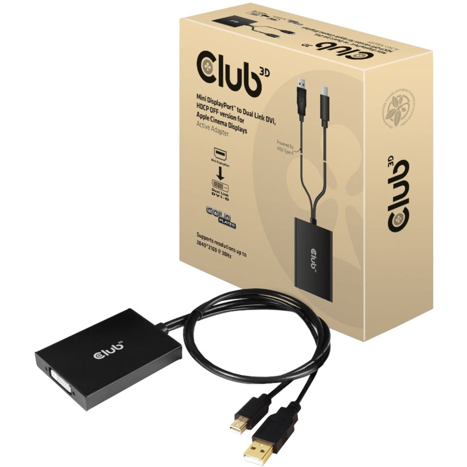Club 3D Active Mini DisplayPort 1.2 to Dual-Link DVI-D Adapter