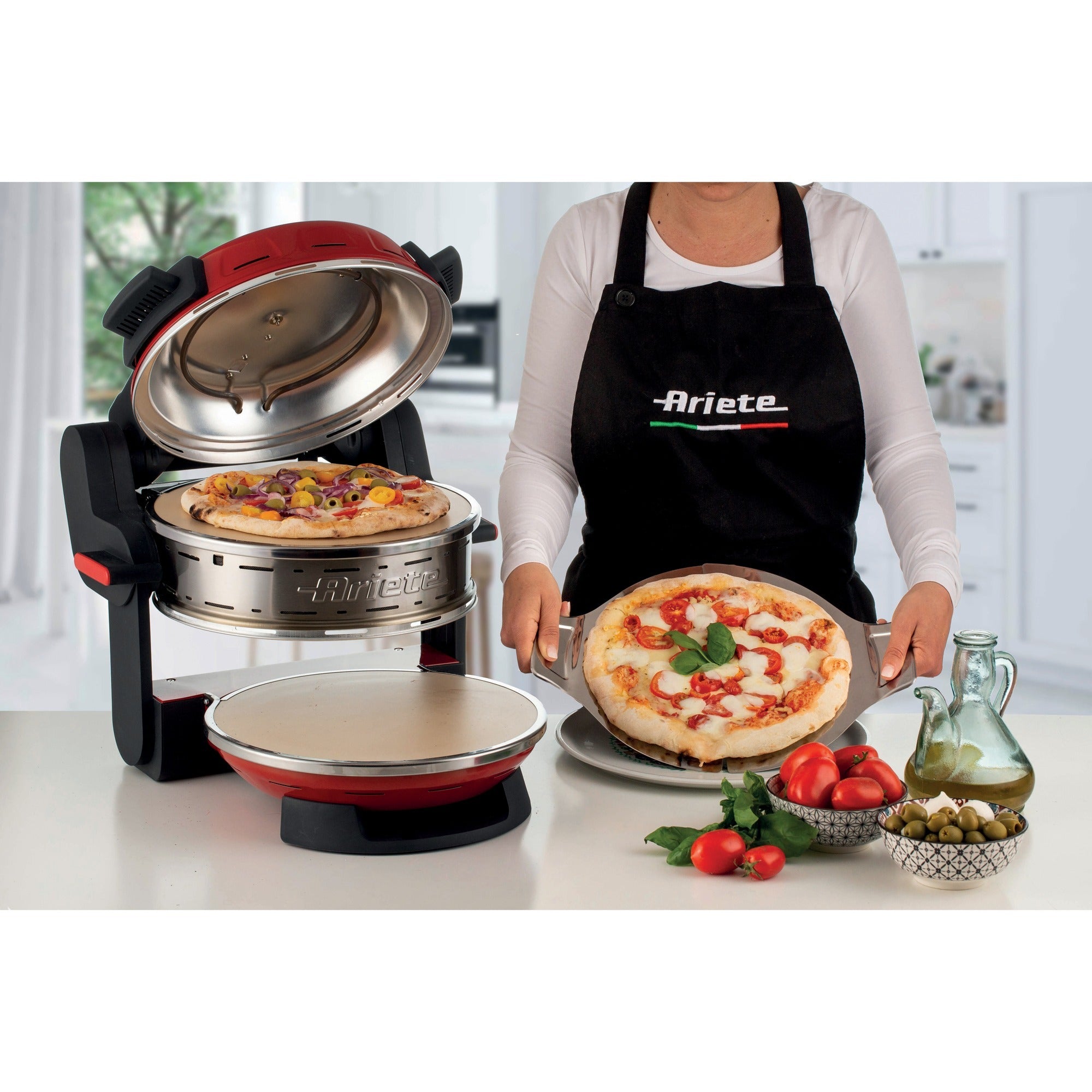 Ariete dubbele pizzaoven 0927 00 (rood)