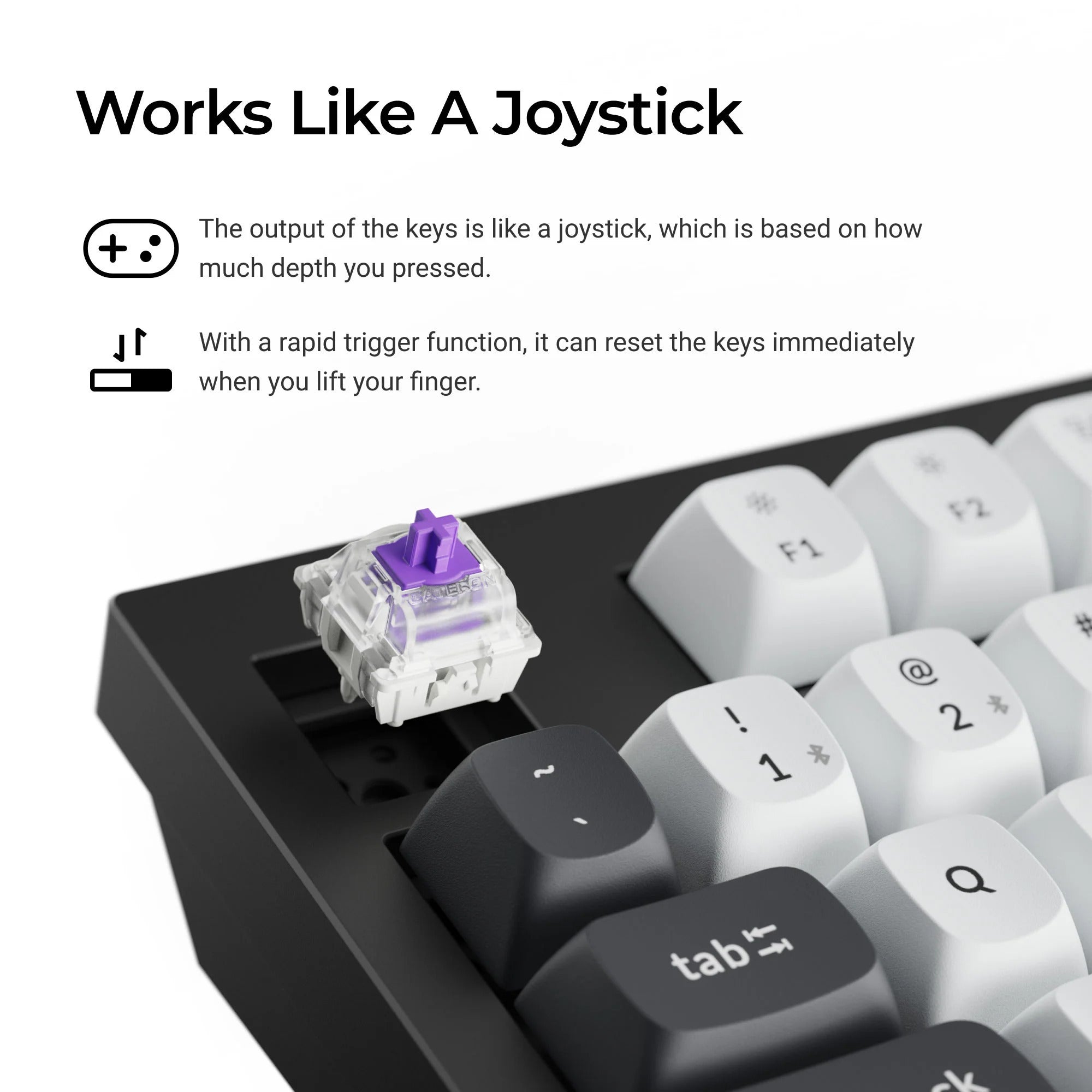 Keychron q5 he qmk wireless custom keyboard (zwart, us lay-out (qwerty), gateron double-rail magnetic nebula, 96%, rgb leds, osa double-shot pbt, hot swap, knob, 2.4ghz | bluetooth 5.1 | usb-c)