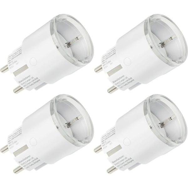 Shelly plug s gen3 slimme wifi, 4 stuks stekker (wit, matter, wifi, bluetooth)