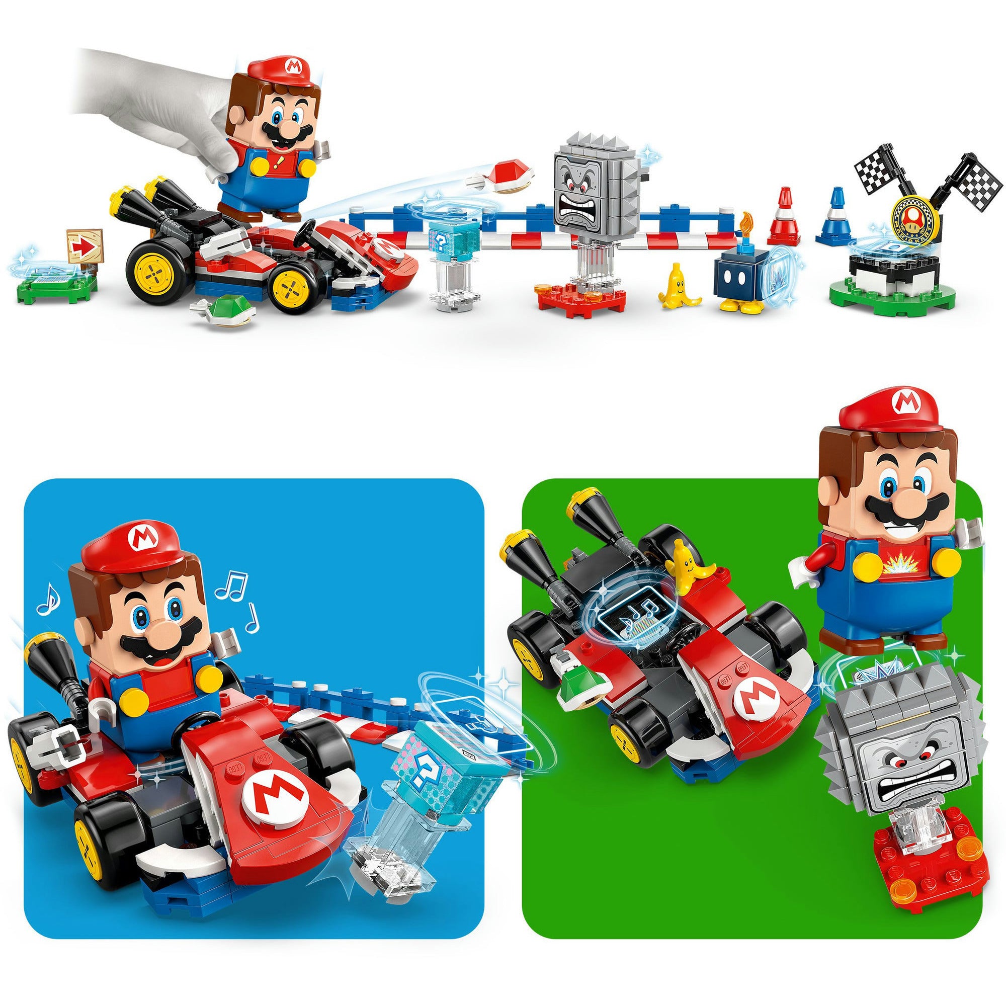Lego ® super mario™: mario kart™ – interactieve ® mario™ en standaardkart - 72043