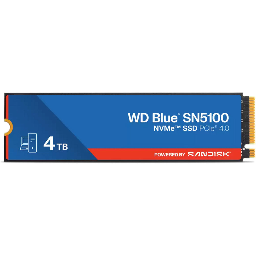 Wd blue sn5100 nvme, 4 tb ssd (blauw, s400t5b0e, m.2 2280, pcie gen4)
