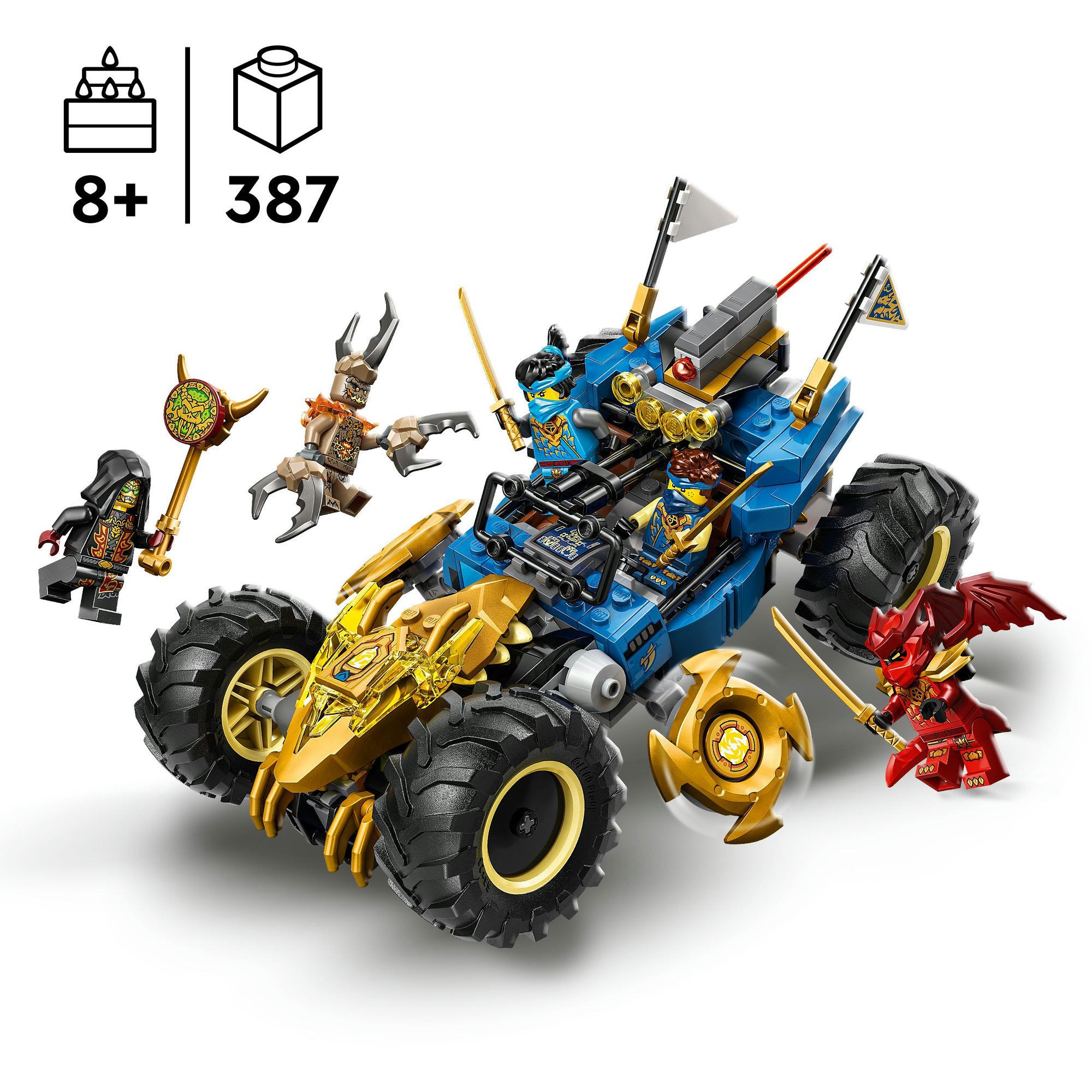 Lego ninjago - jay's transformerende auto constructiespeelgoed (71856)