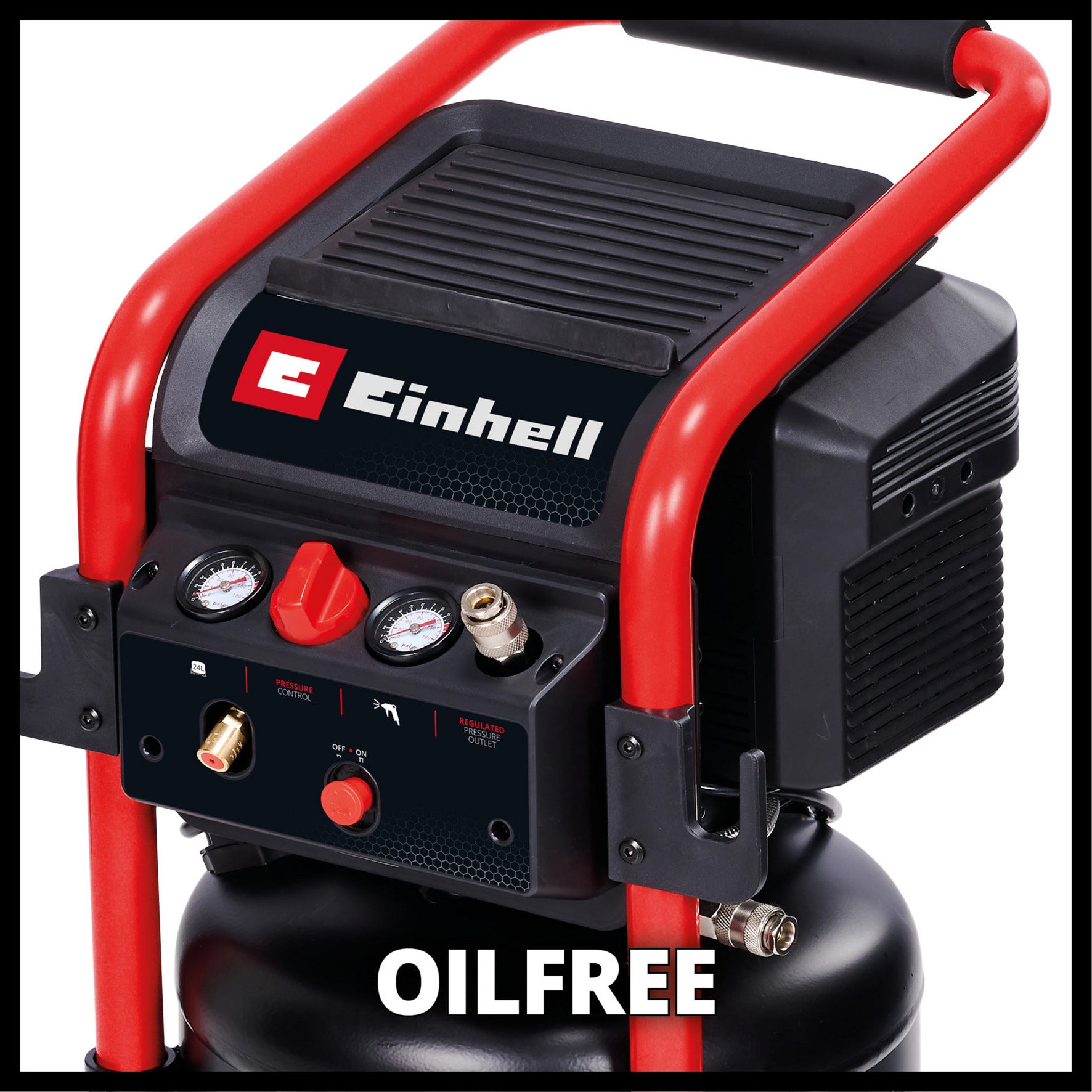 Einhell te-ac 240 24 silent compressor (zwart rood, 24 liter)