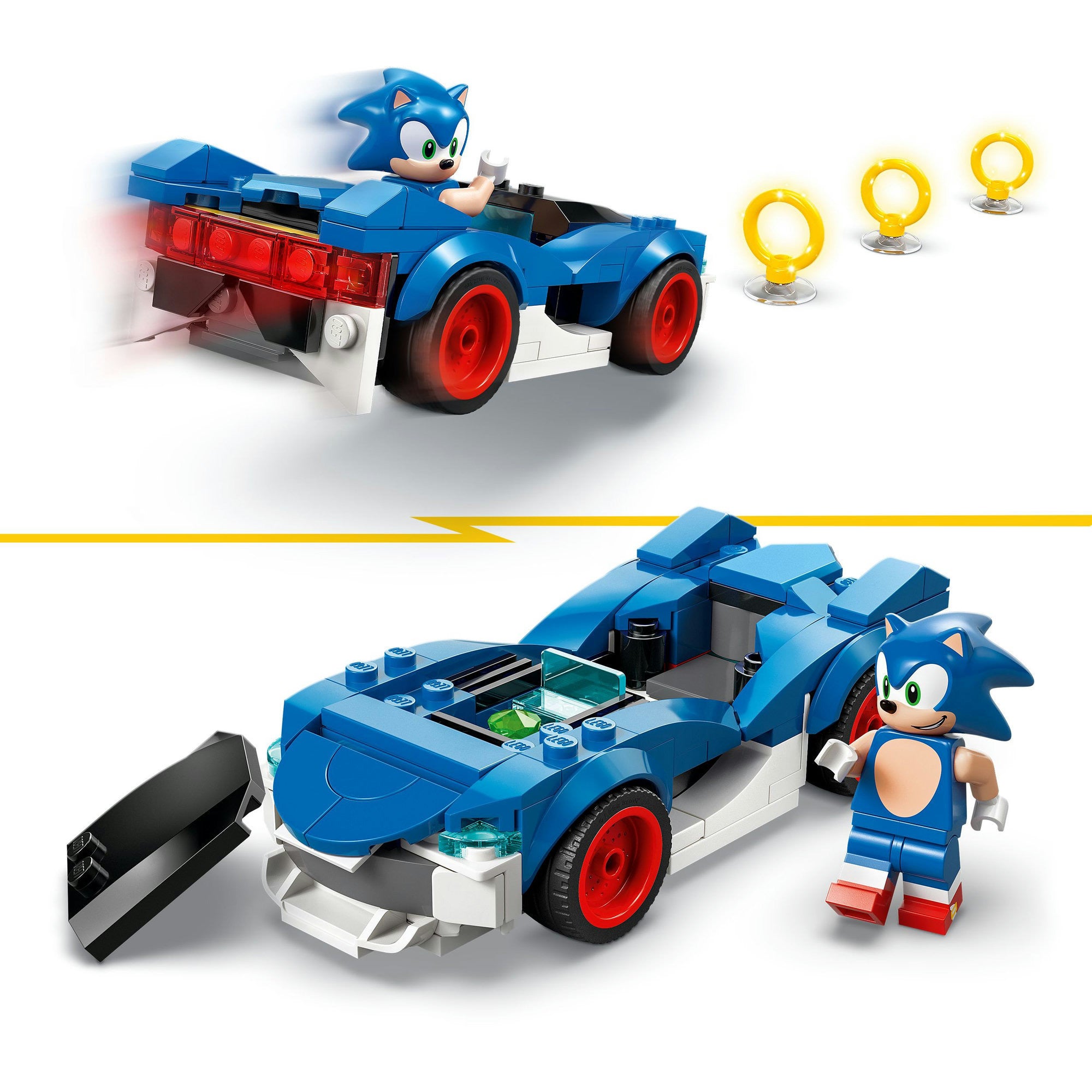 Lego sonic sonic's car: speed star light constructiespeelgoed
