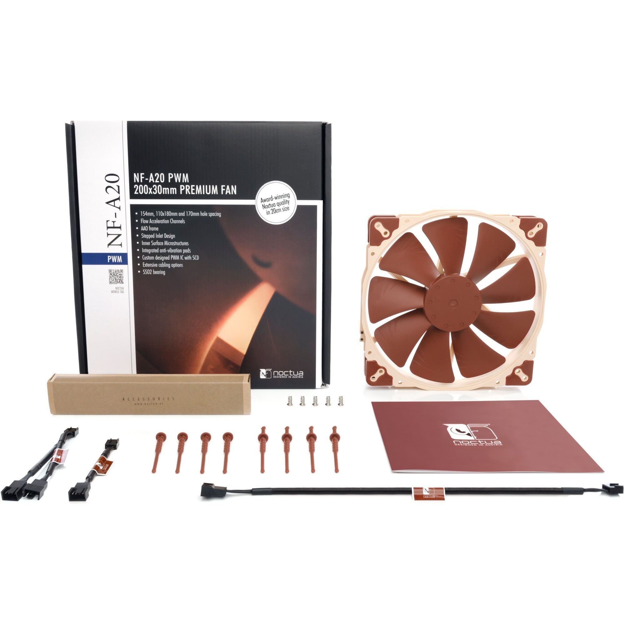 Noctua nf-a20 pwm case fan (crème, 200 x 200 x 30 mm)