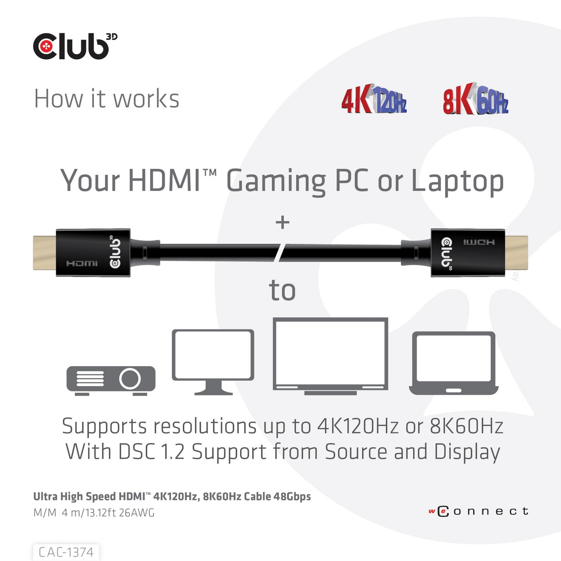 Club 3D Club 3D Ultrahoge snelheid HDMI 2.1