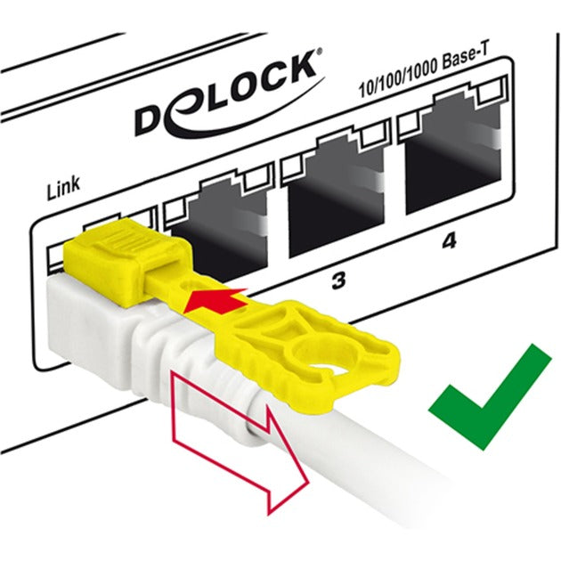 Delock cat.6a netwerkkabel (wit, 5 meter, s stp, rj-45)