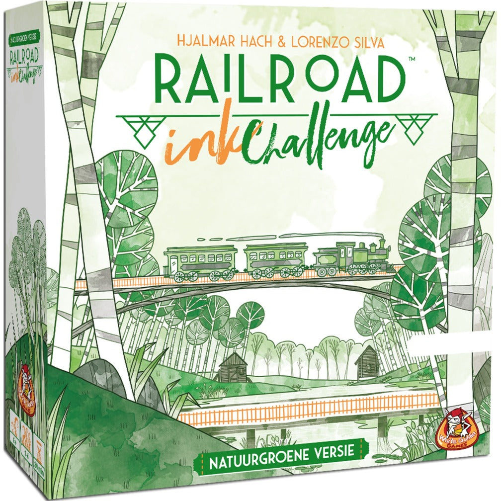 White goblin games railroad ink (natuurgroene versie) dobbelspel (nederlands, 1 - 4 spelers, 30 minuten, vanaf 8 jaar)