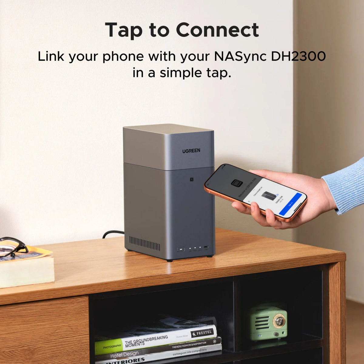 Ugreen nasync dh2300 (grijs, 1gbe, hdmi, usb)