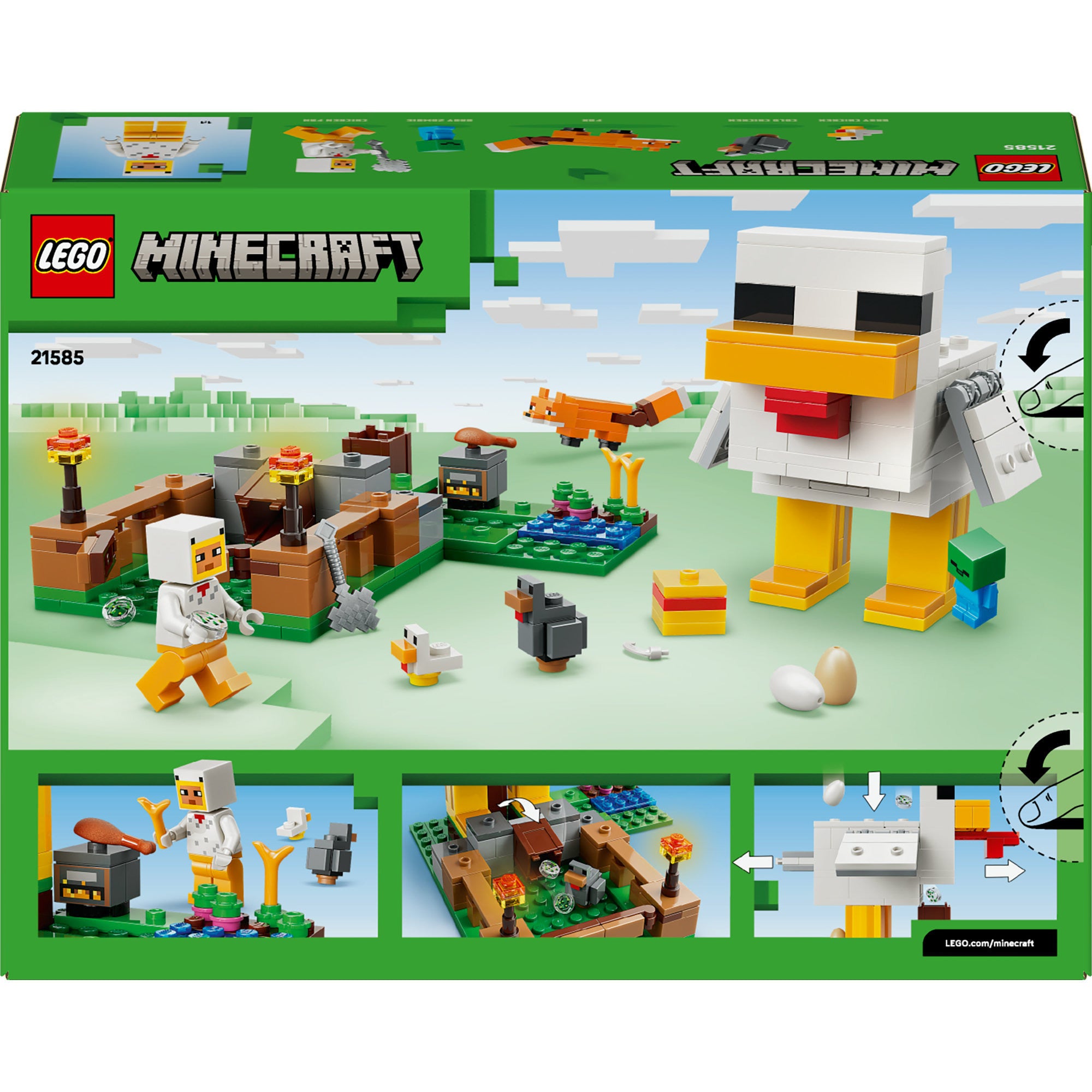Lego minecraft kippenboerderij dieren speelgoed voor kinderen - 21585