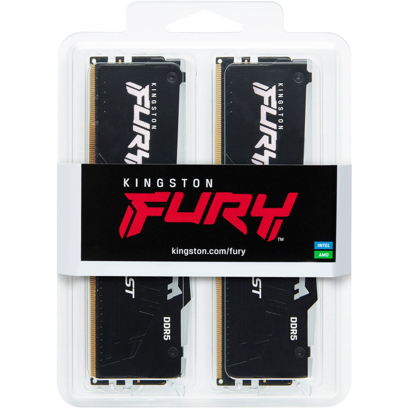 Kingston fury beast rgb 64 gb ddr5-6000 (2x 32 gb) werkgeheugen (zwart, kf560c36bbeak2-64, expo)