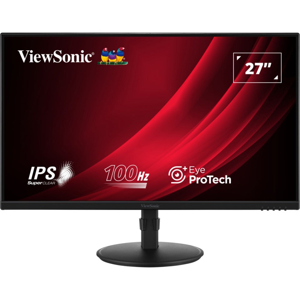 Viewsonic vg2708a 27 monitor (zwart, 1x hdmi, 1x displayport, usb-c, usb-a, sound, 100 hz)